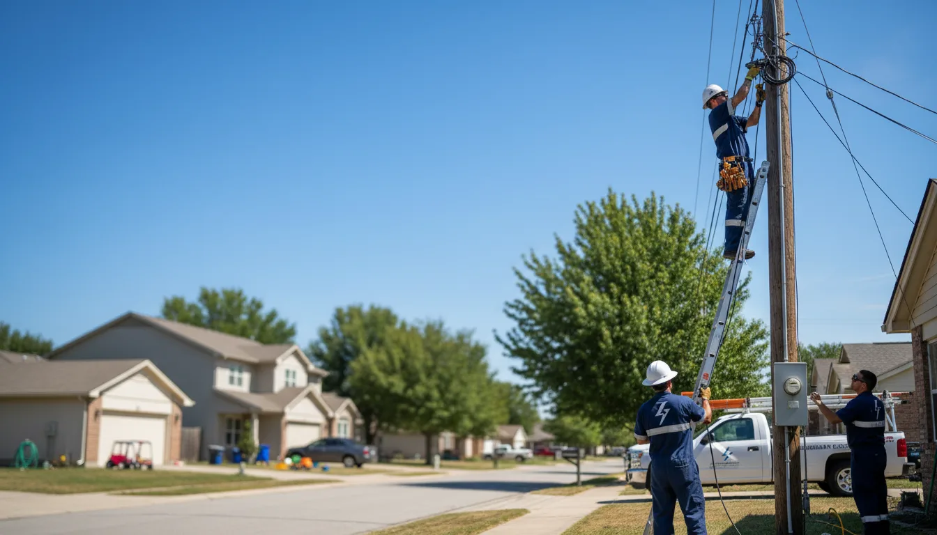Residential electrician providing installation services in Smyer, TX